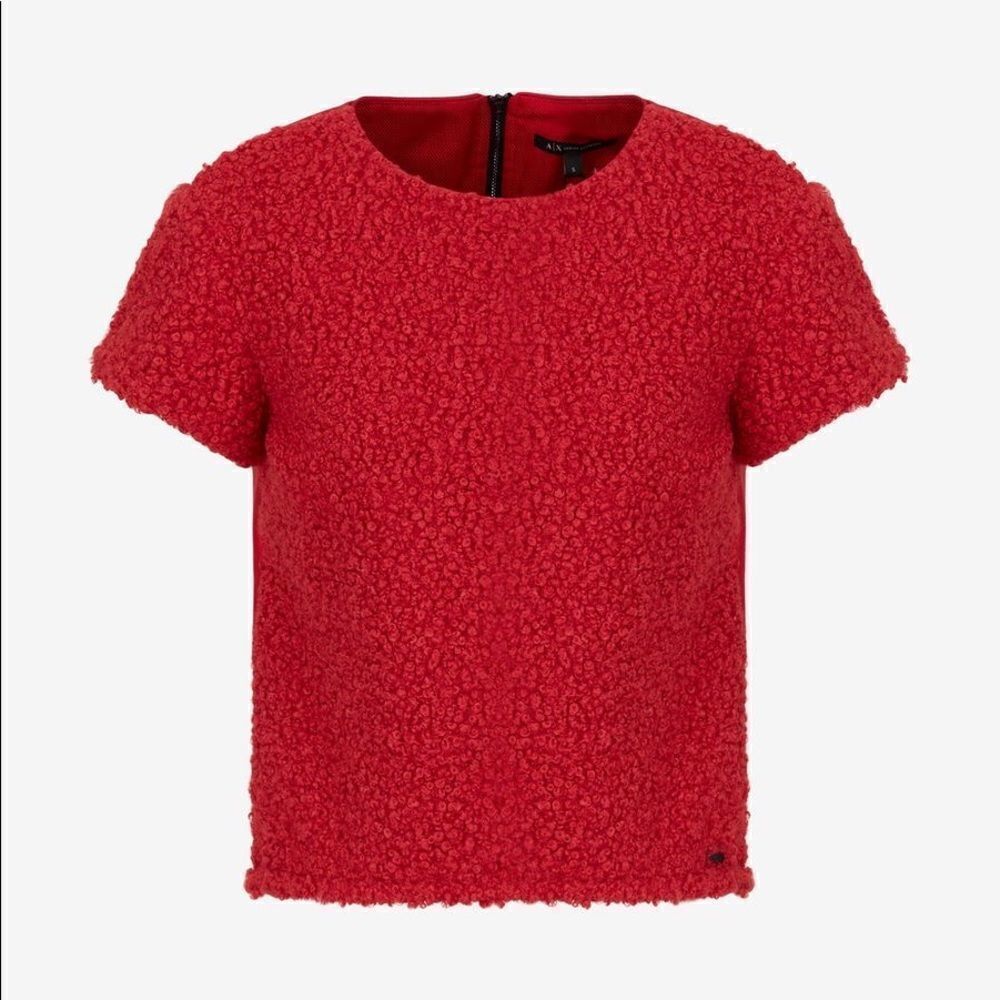 Armani Exchange Womens Teddy Bear Red Shirt Size XS